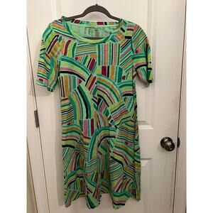 FRESH PRODUCE cotton jersey swing t-shirt dress XS Multicolor Beachy Loungewear